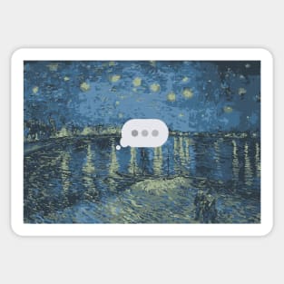 Starry Night Typing Bubble Sticker